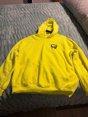 Neon Yellow Pullover Hoodie with Cyclebar Logo